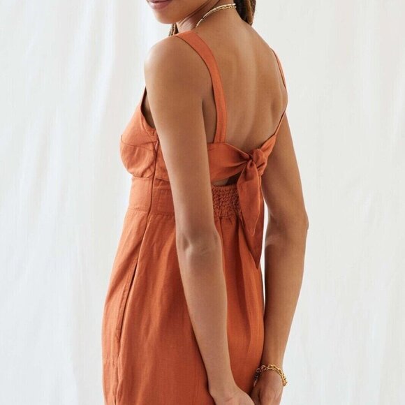 Anthropologie Maeve Twist-Front Mini Dress Buttondwon NWD S - Picture 2 of 4